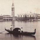 View of Venice with gondola